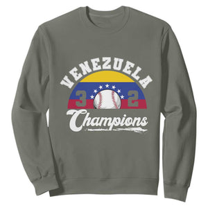 Venezuela 2026 Champions Sweatshirt Vintage 7 Stars Flag Baseball Pride TS12 Military Green Print Your Wear