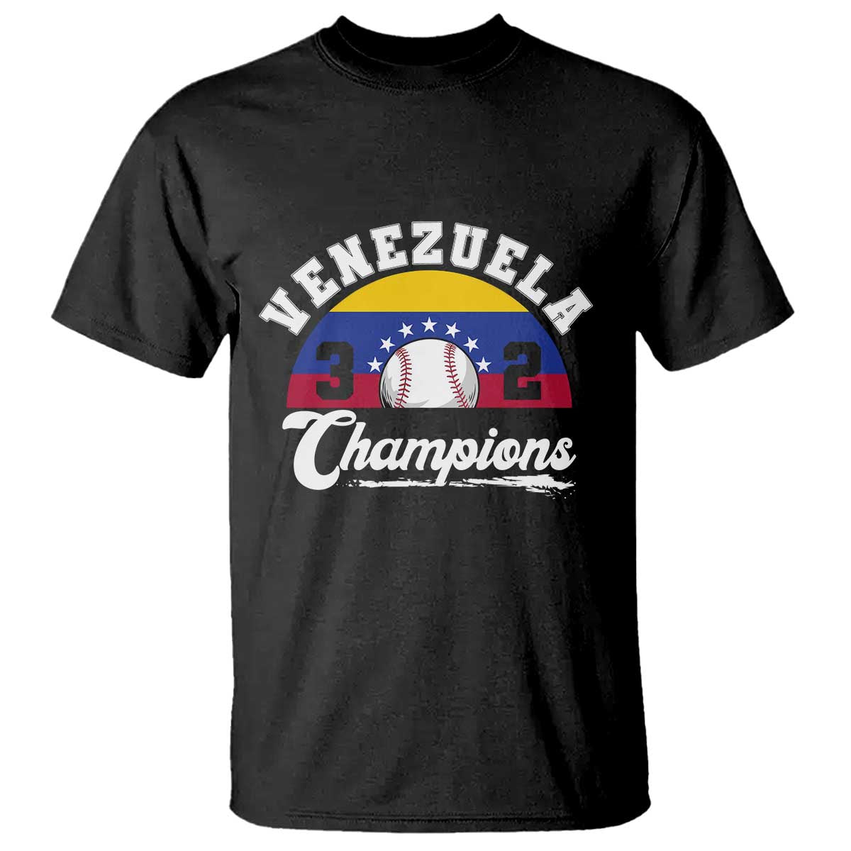 Venezuela 2026 Champions T Shirt Vintage 7 Stars Flag Baseball Pride TS12 Black Print Your Wear
