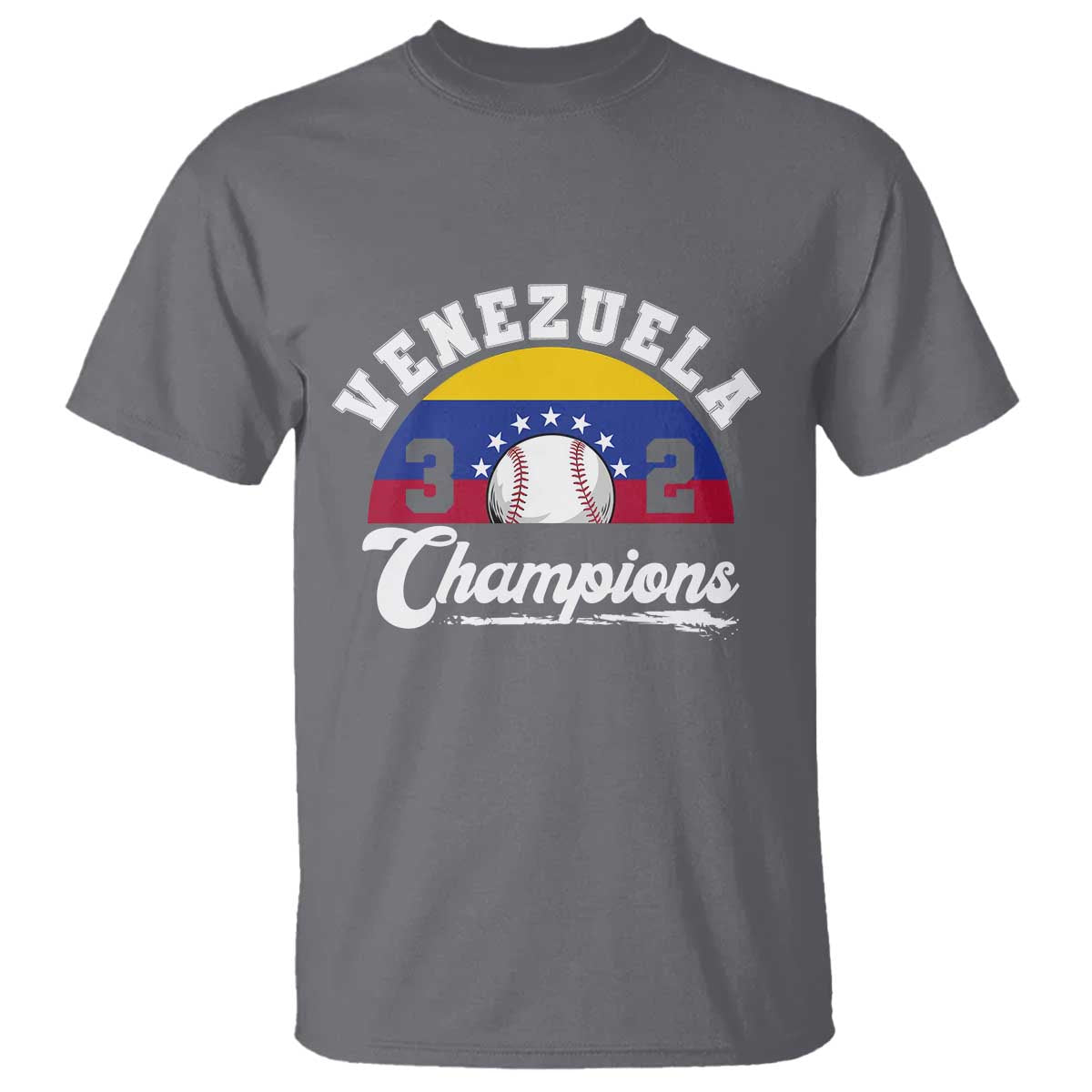 Venezuela 2026 Champions T Shirt Vintage 7 Stars Flag Baseball Pride TS12 Charcoal Print Your Wear