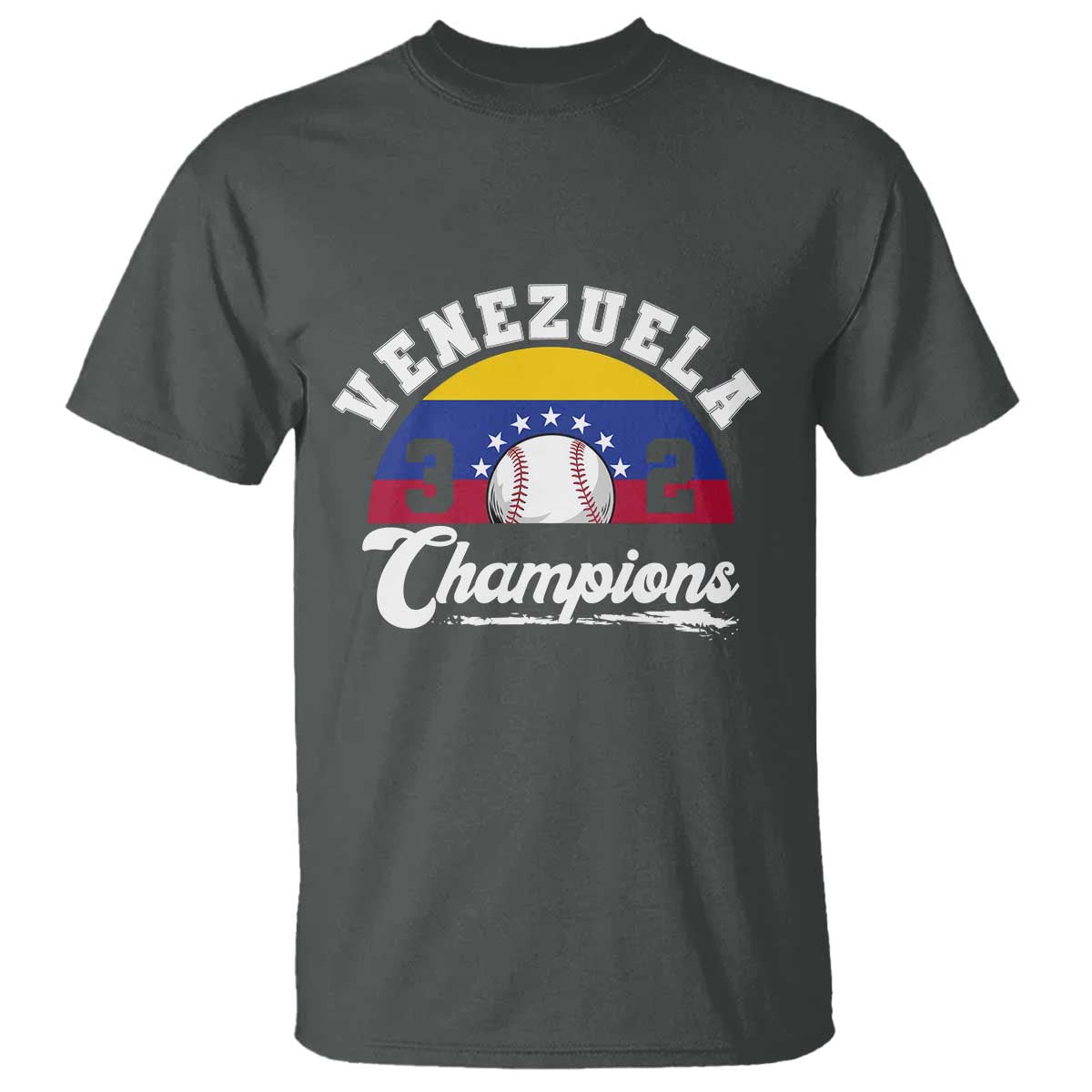 Venezuela 2026 Champions T Shirt Vintage 7 Stars Flag Baseball Pride TS12 Dark Heather Print Your Wear