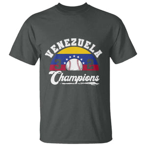 Venezuela 2026 Champions T Shirt Vintage 7 Stars Flag Baseball Pride TS12 Dark Heather Print Your Wear