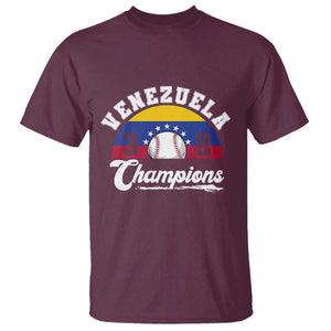 Venezuela 2026 Champions T Shirt Vintage 7 Stars Flag Baseball Pride TS12 Maroon Print Your Wear