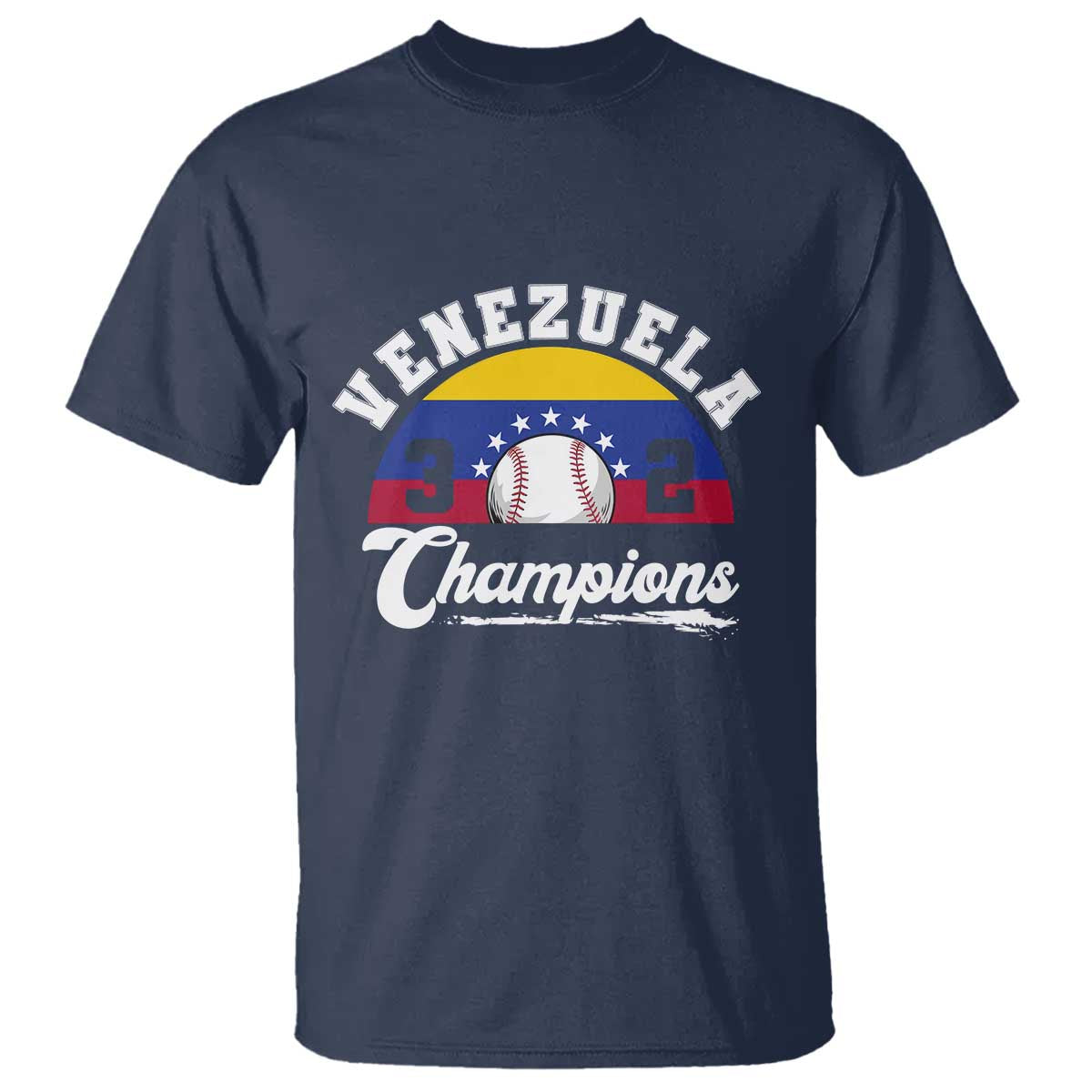 Venezuela 2026 Champions T Shirt Vintage 7 Stars Flag Baseball Pride TS12 Navy Print Your Wear