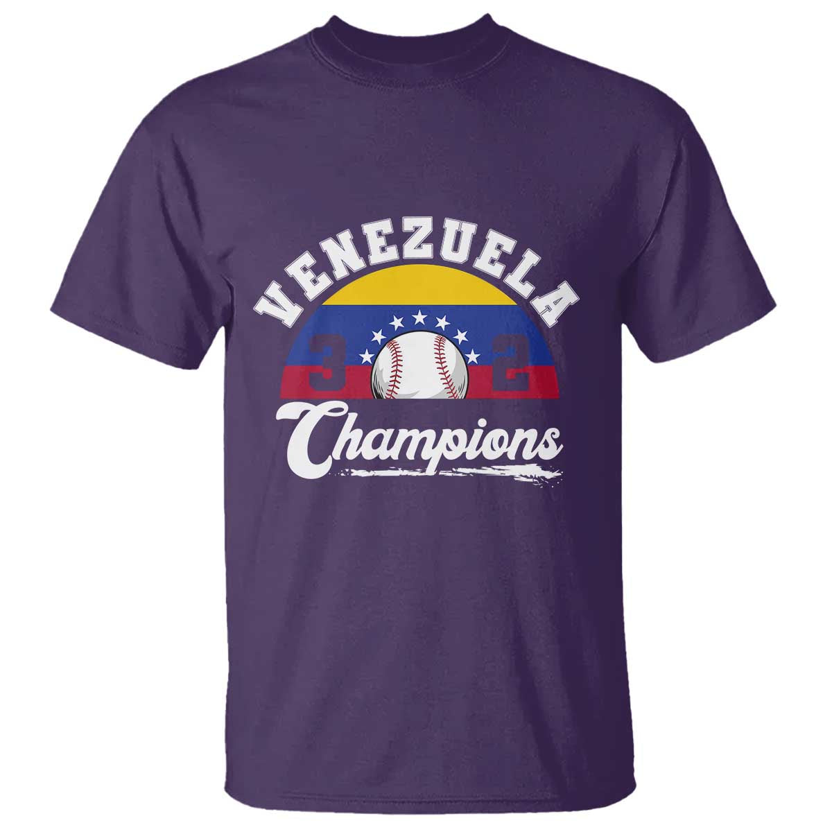 Venezuela 2026 Champions T Shirt Vintage 7 Stars Flag Baseball Pride TS12 Purple Print Your Wear