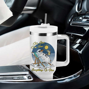 Melting Snowman Christmas In July Tumbler With Handle It Is Fine Everything Is Fine TS12 Print Your Wear