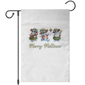 Funny Hawaiian Snowman Summer Graphic Garden Flag Merry Meltmas TS12 White Print Your Wear
