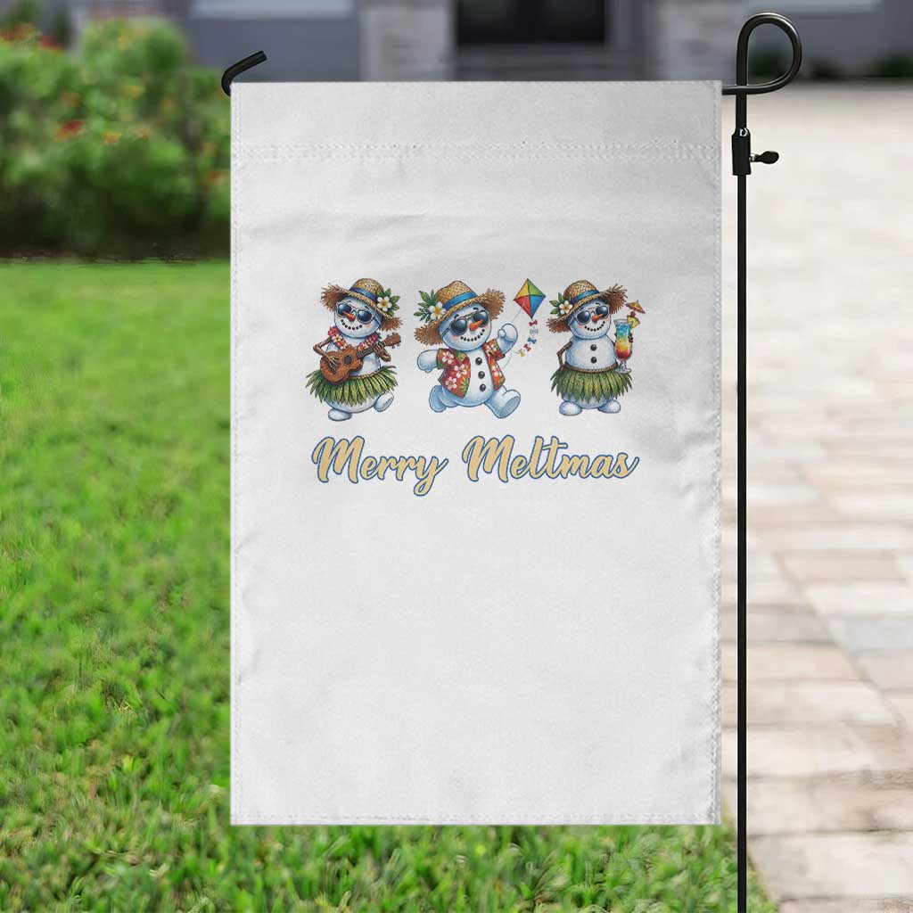 Funny Hawaiian Snowman Summer Graphic Garden Flag Merry Meltmas TS12 Print Your Wear