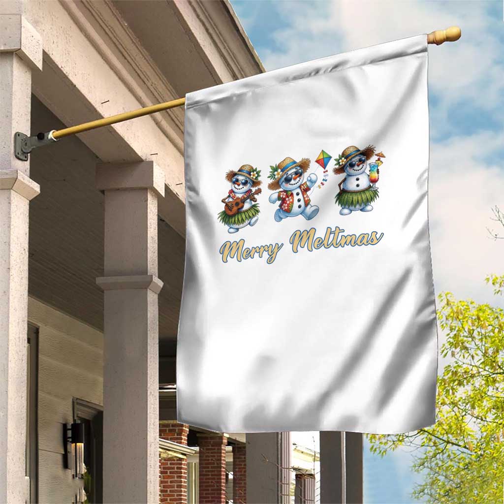 Funny Hawaiian Snowman Summer Graphic Garden Flag Merry Meltmas TS12 Print Your Wear