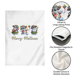Funny Hawaiian Snowman Summer Graphic Garden Flag Merry Meltmas TS12 Print Your Wear