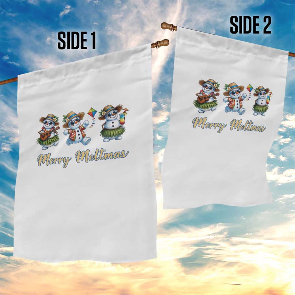 Funny Hawaiian Snowman Summer Graphic Garden Flag Merry Meltmas TS12 Print Your Wear