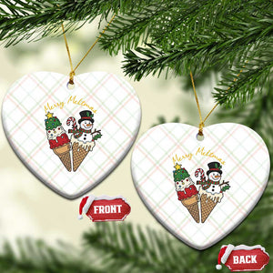 Christmas In July Ice Cream Snowman Graphic Ceramic Ornament Merry Meltmas TS12 Print Your Wear