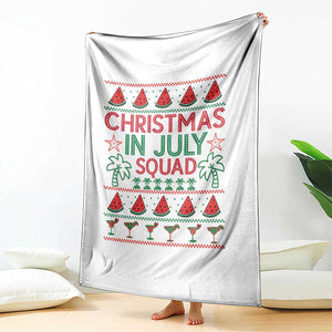 Christmas In July Squad Throw Blanket Tropical Beach Party Graphic TS12 Print Your Wear