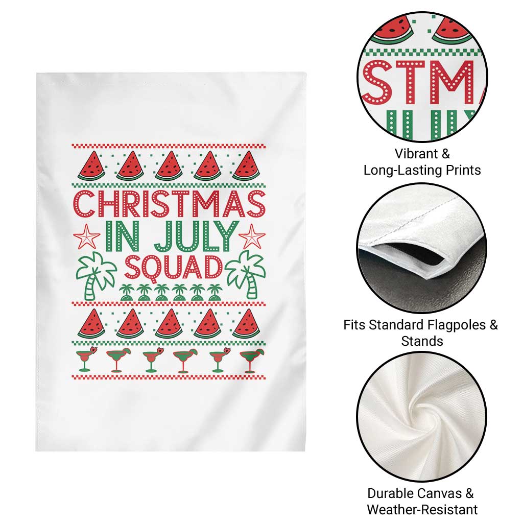 Christmas In July Squad Garden Flag Tropical Beach Party Graphic TS12 Print Your Wear