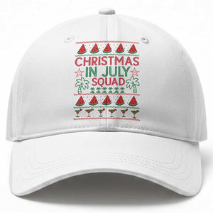 Christmas In July Squad Baseball Cap Tropical Beach Party Graphic TS12 Print Your Wear