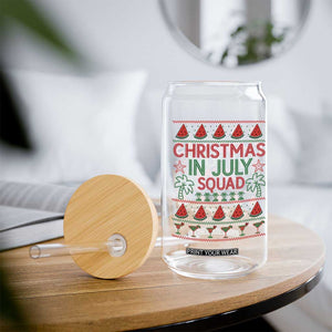 Christmas In July Squad Glass Can Tropical Beach Party Graphic TS12 Print Your Wear