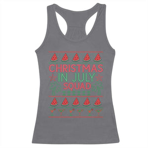 Christmas In July Squad Racerback Tank Top Tropical Beach Party Graphic TS12 Charcoal Print Your Wear