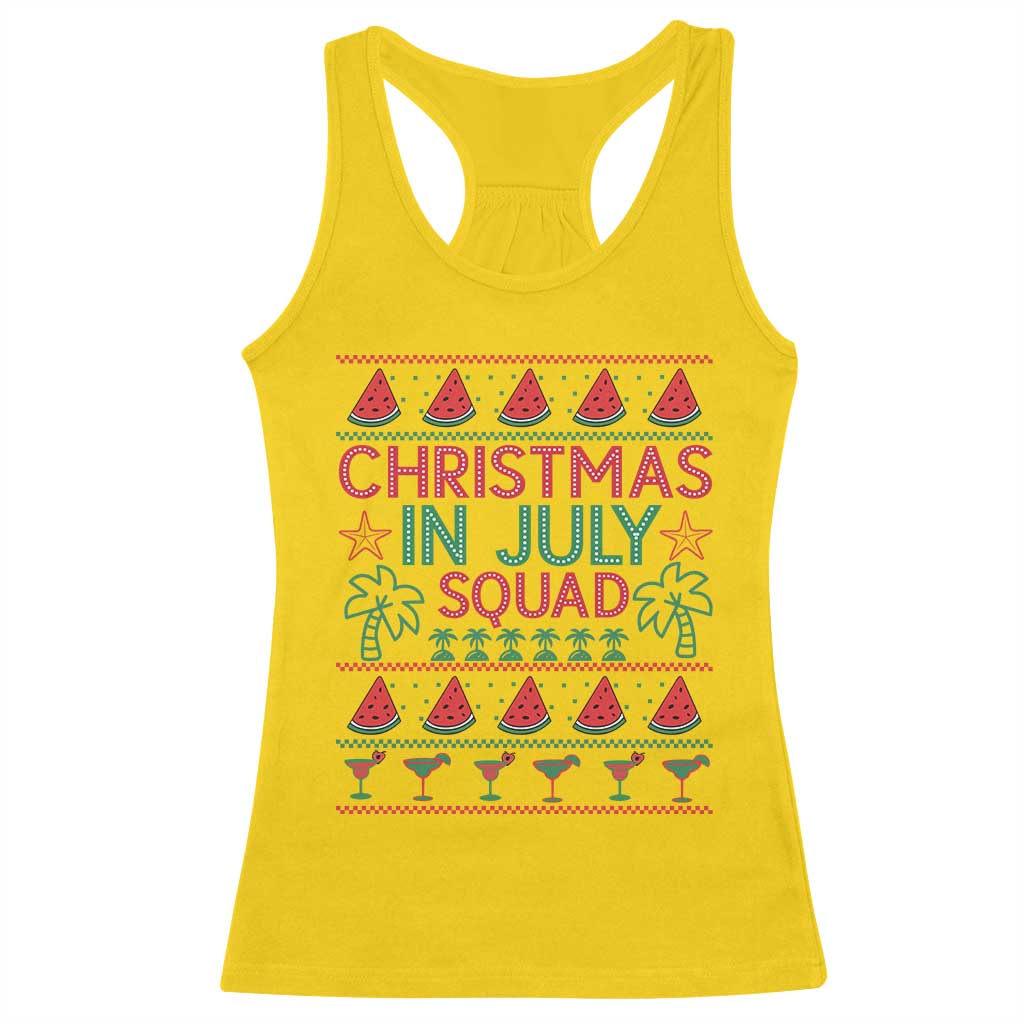 Christmas In July Squad Racerback Tank Top Tropical Beach Party Graphic TS12 Daisy Print Your Wear