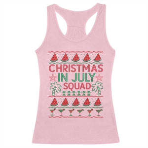 Christmas In July Squad Racerback Tank Top Tropical Beach Party Graphic TS12 Light Pink Print Your Wear