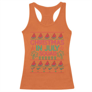 Christmas In July Squad Racerback Tank Top Tropical Beach Party Graphic TS12 Orange Print Your Wear