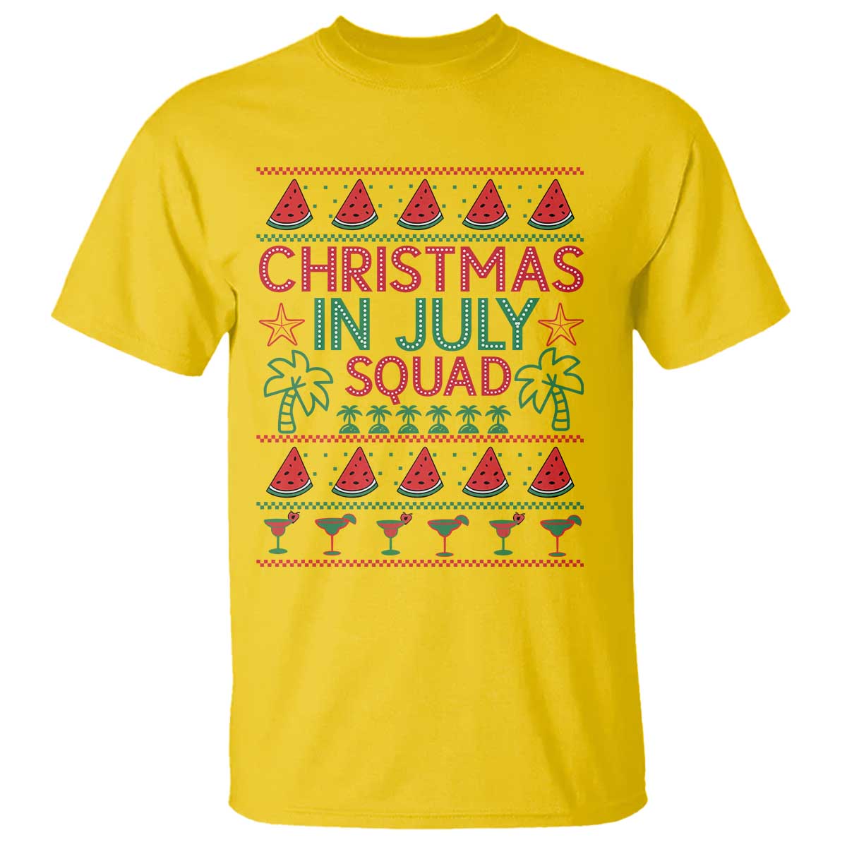 Christmas In July Squad T Shirt Tropical Beach Party Graphic TS12 Daisy Print Your Wear