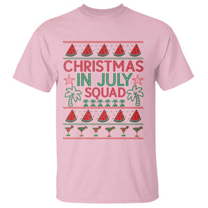 Christmas In July Squad T Shirt Tropical Beach Party Graphic TS12 Light Pink Print Your Wear