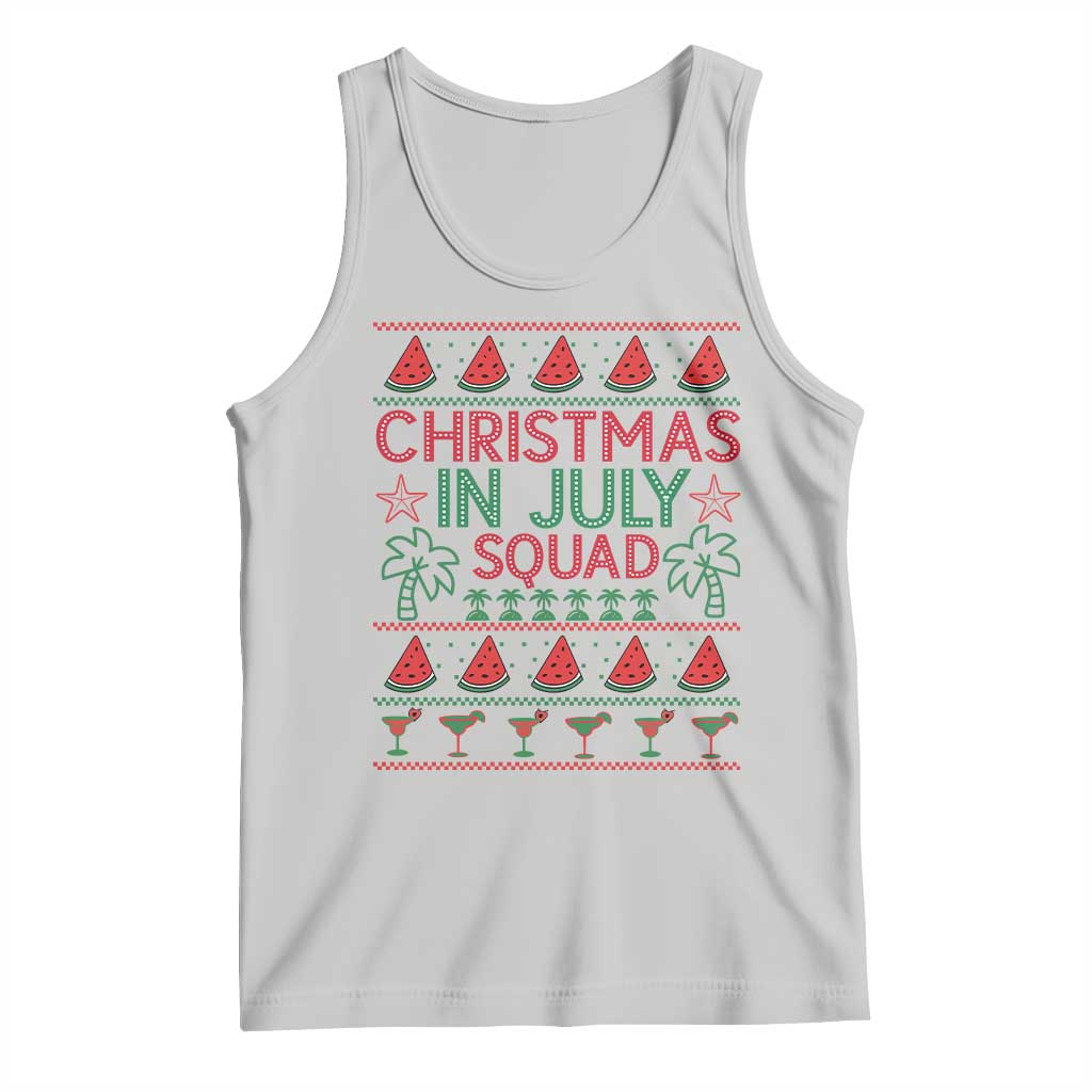 Christmas In July Squad Tank Top Tropical Beach Party Graphic TS12 Ash Print Your Wear
