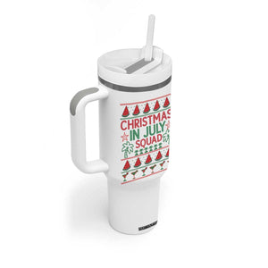 Christmas In July Squad Tumbler With Handle Tropical Beach Party Graphic TS12 Print Your Wear