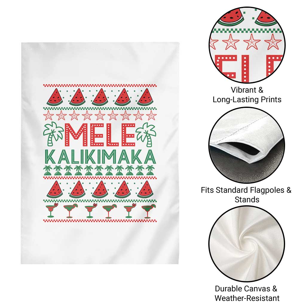 Mele Kalikimaka Garden Flag Hawaiian Ugly Christmas Sweater TS12 Print Your Wear