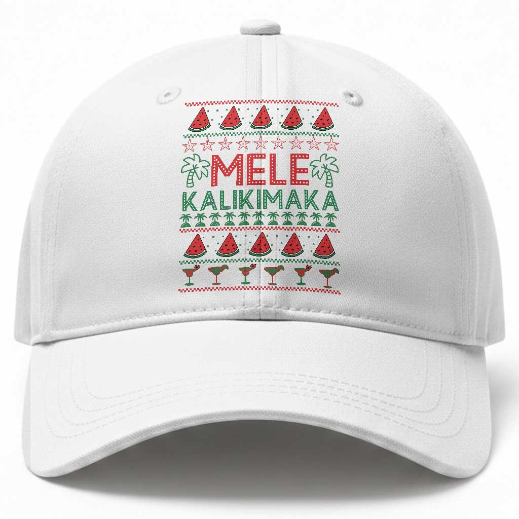 Mele Kalikimaka Baseball Cap Hawaiian Ugly Christmas Sweater TS12 Print Your Wear