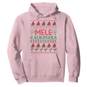 Mele Kalikimaka Hoodie Hawaiian Ugly Christmas Sweater TS12 Light Pink Print Your Wear