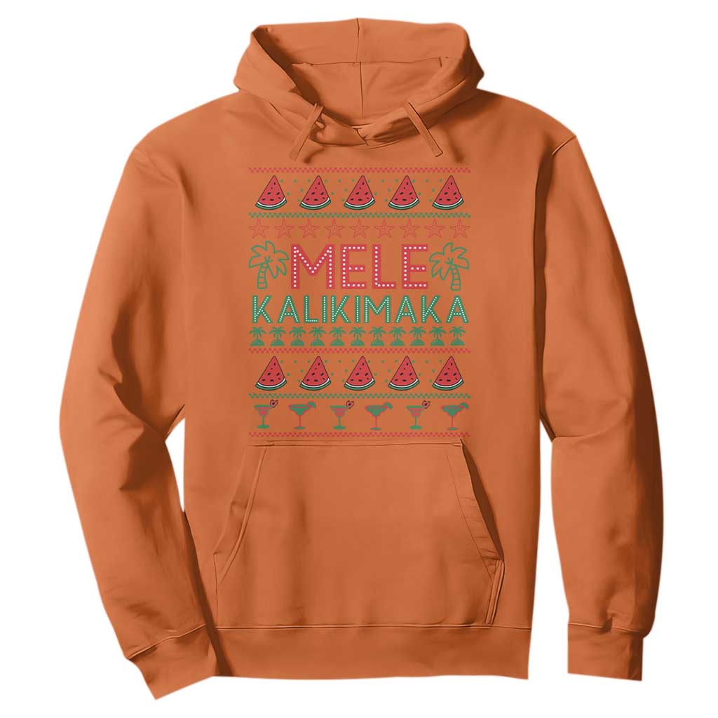 Mele Kalikimaka Hoodie Hawaiian Ugly Christmas Sweater TS12 Orange Print Your Wear