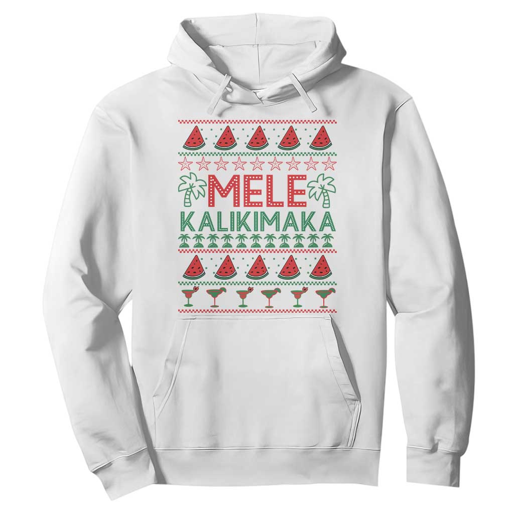 Mele Kalikimaka Hoodie Hawaiian Ugly Christmas Sweater TS12 White Print Your Wear