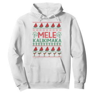 Mele Kalikimaka Hoodie Hawaiian Ugly Christmas Sweater TS12 White Print Your Wear