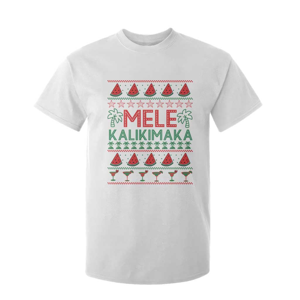 Mele Kalikimaka T Shirt For Kid Hawaiian Ugly Christmas Sweater TS12 White Print Your Wear