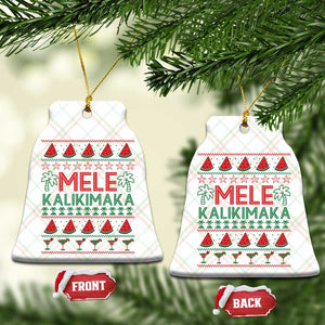 Mele Kalikimaka Ceramic Ornament Hawaiian Ugly Christmas Sweater TS12 Print Your Wear