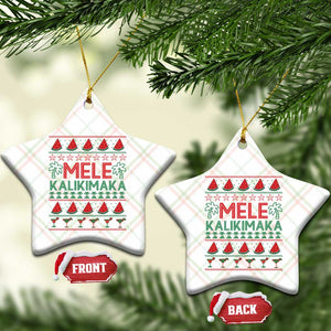 Mele Kalikimaka Ceramic Ornament Hawaiian Ugly Christmas Sweater TS12 Print Your Wear