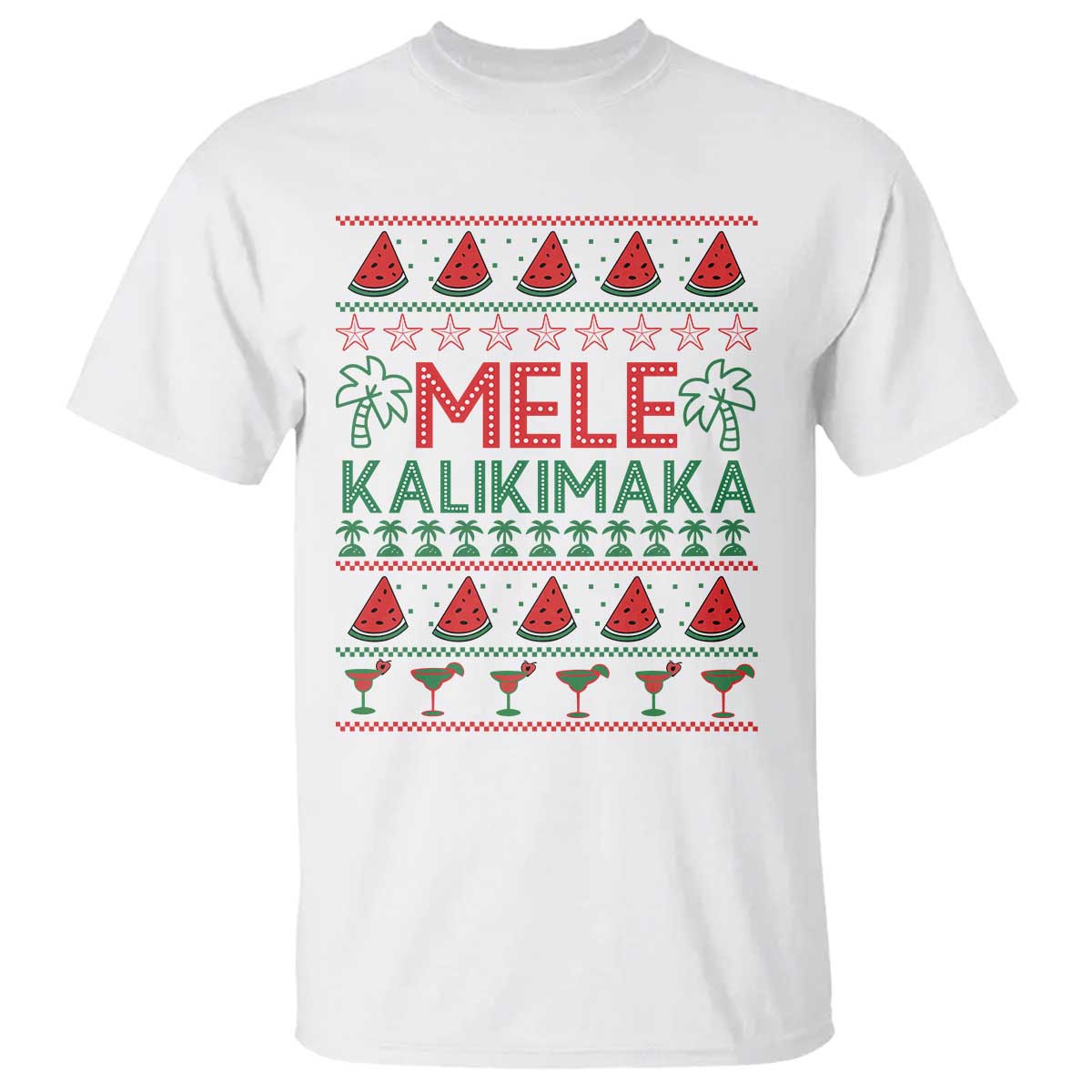Mele Kalikimaka T Shirt Hawaiian Ugly Christmas Sweater TS12 White Print Your Wear