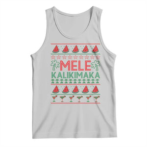 Mele Kalikimaka Tank Top Hawaiian Ugly Christmas Sweater TS12 Ash Print Your Wear