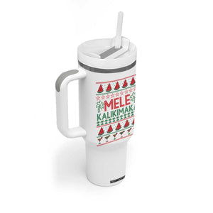 Mele Kalikimaka Tumbler With Handle Hawaiian Ugly Christmas Sweater TS12 Print Your Wear