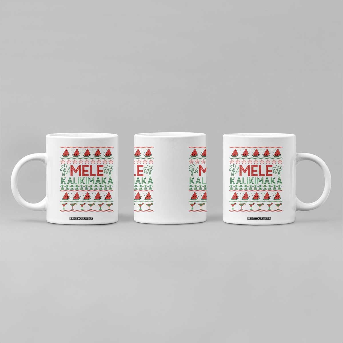 Mele Kalikimaka Coffee Mug Hawaiian Ugly Christmas Sweater TS12 Print Your Wear