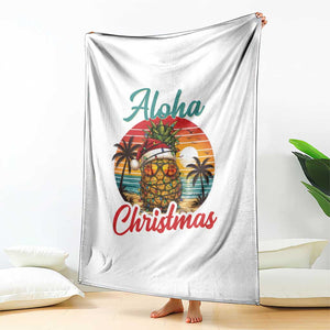 Aloha Tropical Pineapple Christmas Throw Blanket Vintage Beach Xmas Gift TS12 Print Your Wear