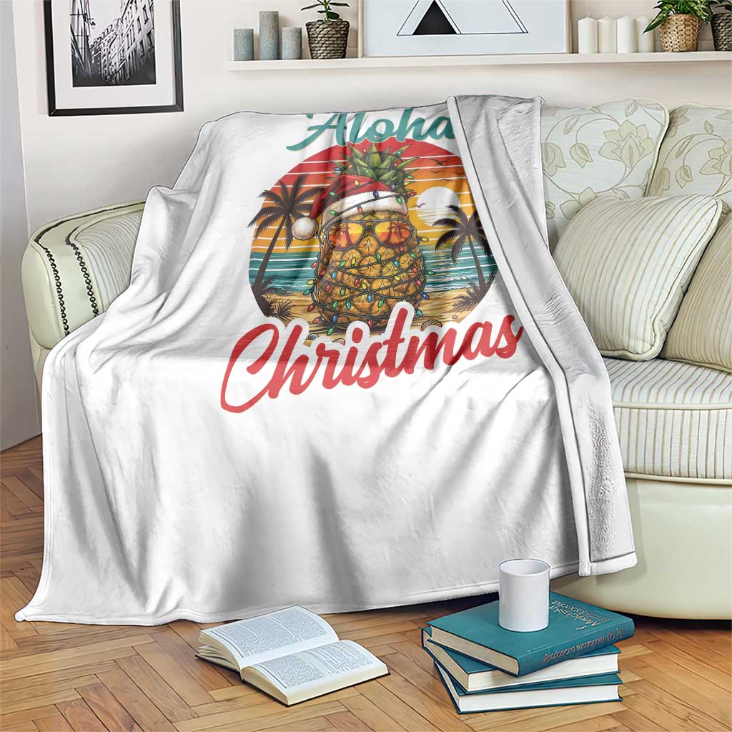 Aloha Tropical Pineapple Christmas Throw Blanket Vintage Beach Xmas Gift TS12 Print Your Wear