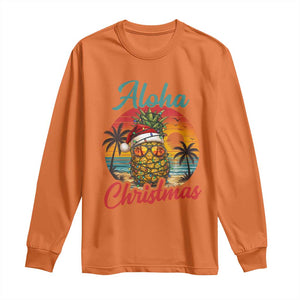 Aloha Tropical Pineapple Christmas Long Sleeve Shirt Vintage Beach Xmas Gift TS12 Orange Print Your Wear