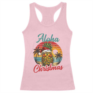 Aloha Tropical Pineapple Christmas Racerback Tank Top Vintage Beach Xmas Gift TS12 Light Pink Print Your Wear