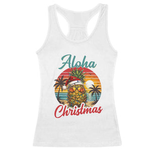 Aloha Tropical Pineapple Christmas Racerback Tank Top Vintage Beach Xmas Gift TS12 White Print Your Wear