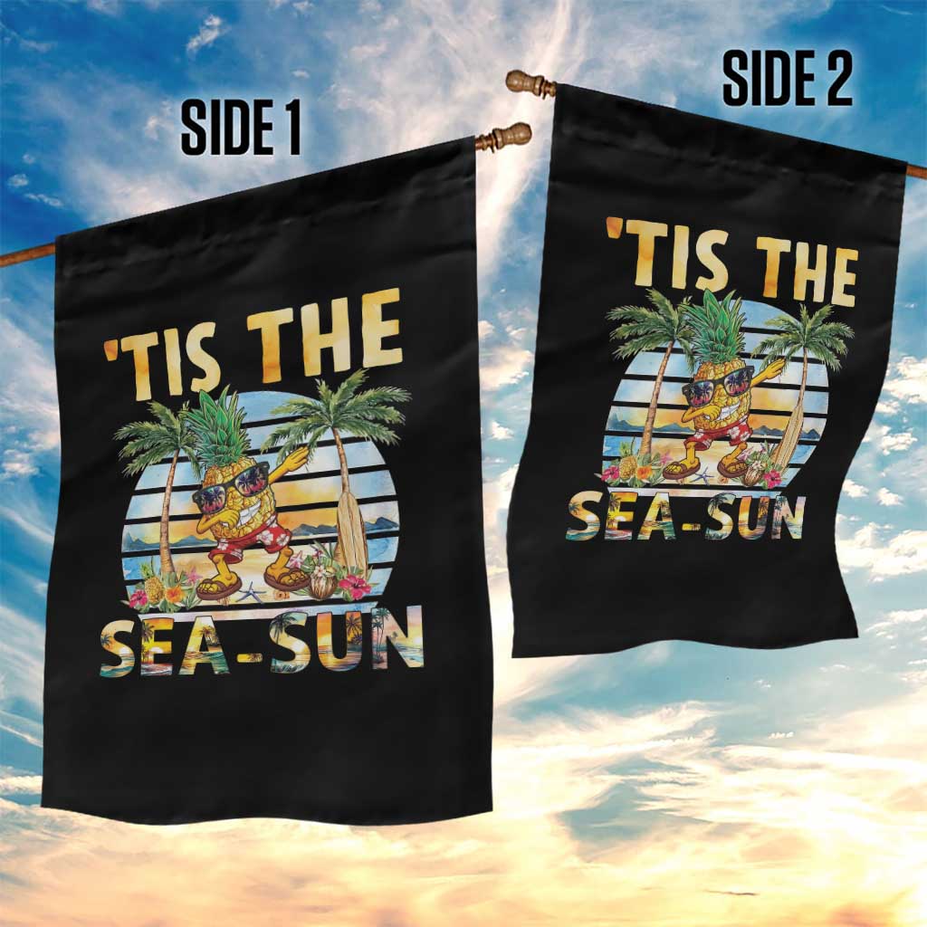 Tis The Sea Sun Garden Flag Dabbing Pineapple Summer Vacation Gift TS12 Print Your Wear