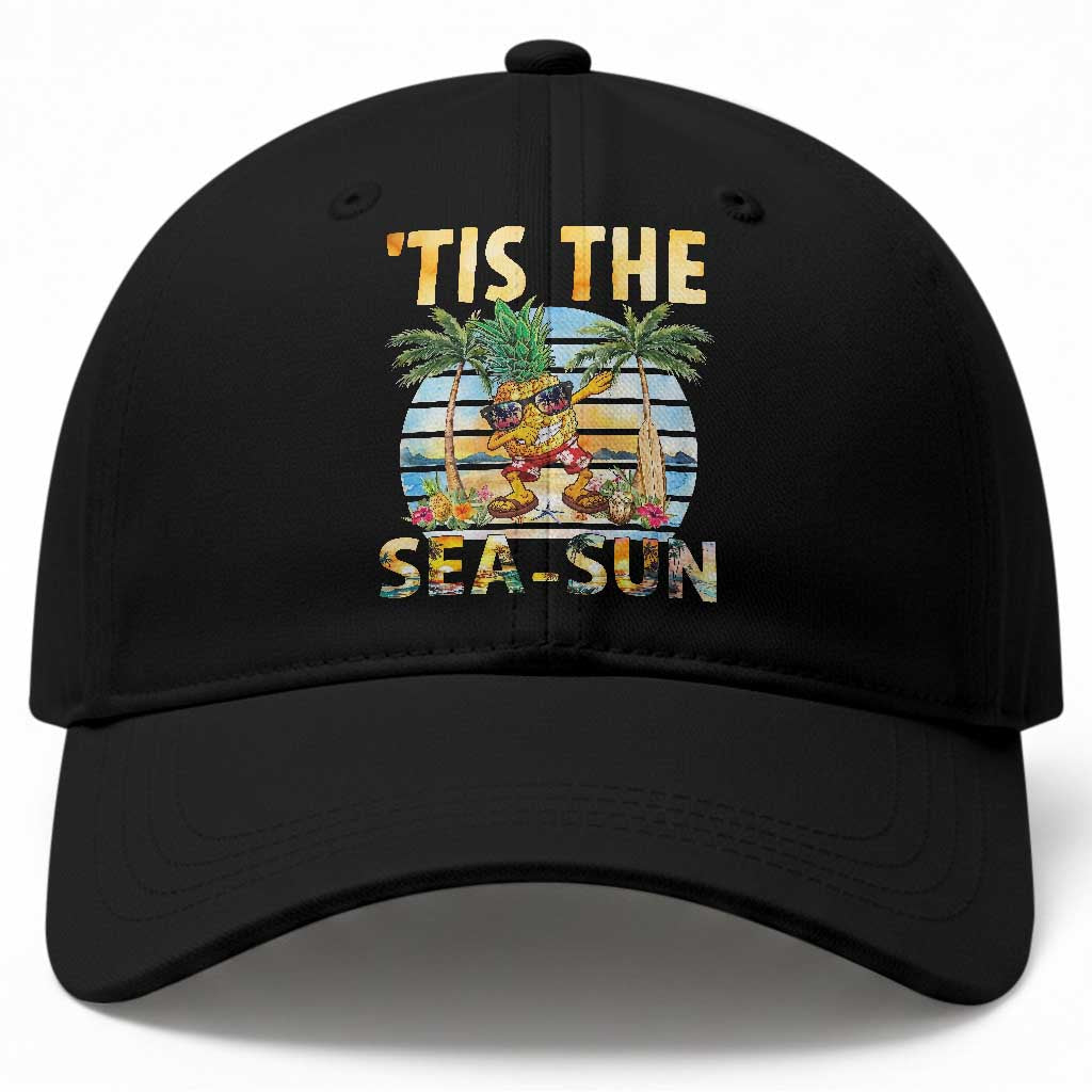Tis The Sea Sun Baseball Cap Dabbing Pineapple Summer Vacation Gift TS12 Print Your Wear