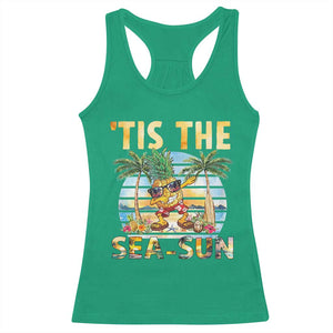 Tis The Sea Sun Racerback Tank Top Dabbing Pineapple Summer Vacation Gift TS12 Irish Green Print Your Wear