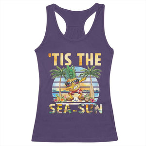 Tis The Sea Sun Racerback Tank Top Dabbing Pineapple Summer Vacation Gift TS12 Purple Print Your Wear