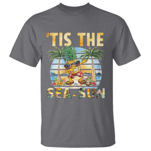 Tis The Sea Sun T Shirt Dabbing Pineapple Summer Vacation Gift TS12 Charcoal Print Your Wear